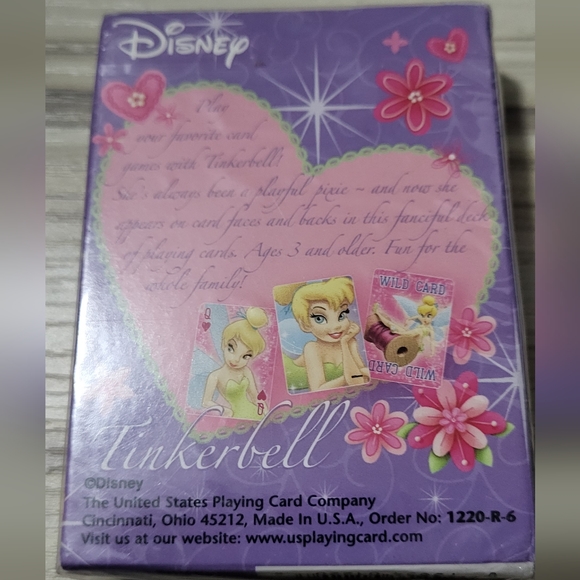 Bicycle Disney Tinkerbell Cards, Paperback Plates, Patch & Glitter Stickers Lot - Picture 10 of 10